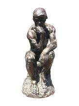 Beeld van de denker 'THE THINKER', polystone beeld