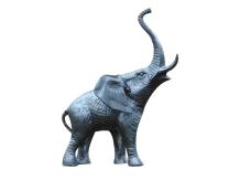 Sculptuur olifant - zwart - alu