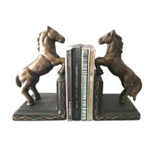 Boekensteunenset "de steigerende paarden"bronslook