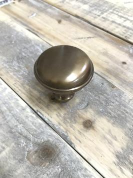 Deur knop met voetrozet, messing, is draaibaar