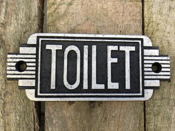 Bordje cast iron  sign 'Toilet' voor de deur