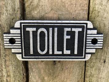 Bordje cast iron  sign 'Toilet' voor de deur