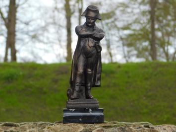 Sculptuur Napoleon, brons-metaal look op marmer voet