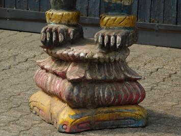 Historische Balinese tijger zwart XXL - handgemaakt van hout - authentiek