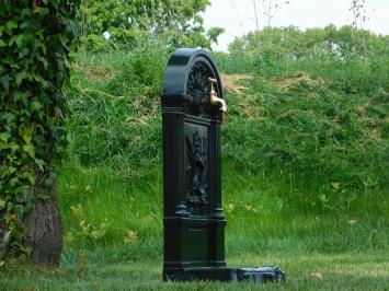 Stehbrunnen, Brunnen / Gartenbrunnen, grün, Außenwaschbecken