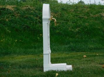 Freistehender Springbrunnen, Aluminium, weiß