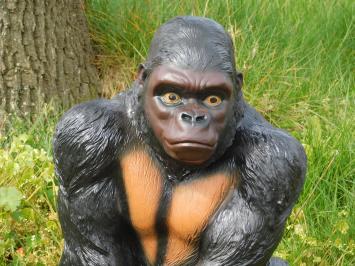 Prachtige gorilla, polystone, dierenbeeld 