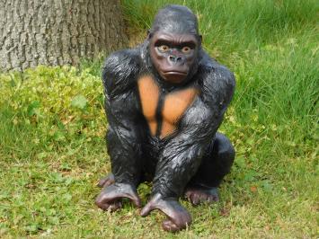 Prachtige gorilla, polystone, dierenbeeld 