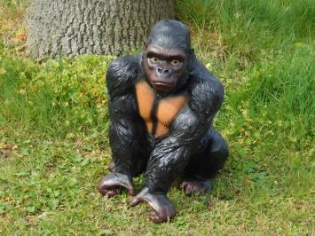 Prachtige gorilla, polystone, dierenbeeld 