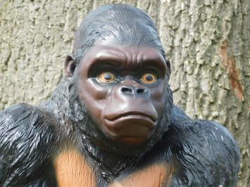 Prachtige gorilla, polystone, dierenbeeld 