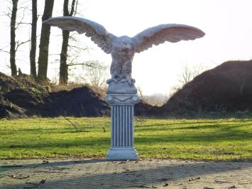 Adler XXL auf Sockel - 160 cm - Garten Statue Stein