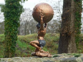 Beeld Atlas, Griekse mythologie, mythisch figuur, polystone, brons look