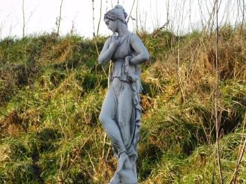 Statue Frau auf Sockel - 105 cm - Massivstein