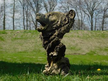 Berenkop polystone, prachtig ontwerp, zwart-goud