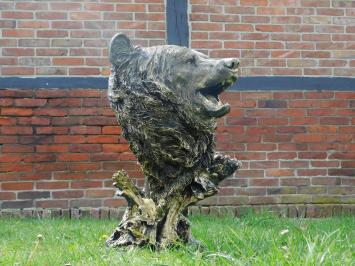 Berenkop polystone, prachtig ontwerp, zwart-goud