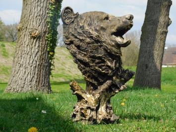 Berenkop polystone, prachtig ontwerp, zwart-goud