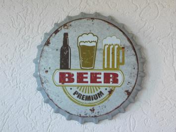 Bierdeckel - 'Beer Premium' - Wanddekoration aus Metall