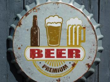 Bierdeckel - 'Beer Premium' - Wanddekoration aus Metall