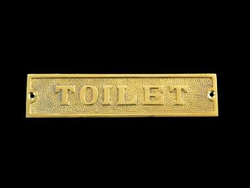 Messingschild Toilette - für Toilettentür