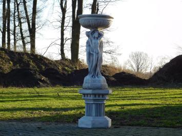 Beeld met Drie Vrouwen en Schaal - 130 cm - Volledig Steen