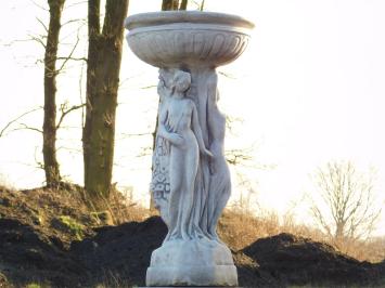 Beeld met Drie Vrouwen en Schaal - 130 cm - Volledig Steen