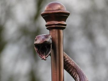 Escula Affenschlange in Bronzeoptik, schöne Skulptur