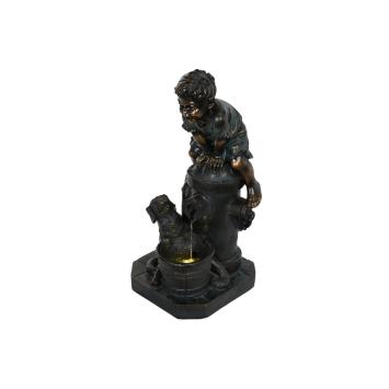 Fontein, groot bronskleurig, binnen en buiten, decoratief waterornament