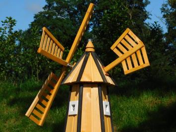 Windmühle - 130 cm - Imprägniertes Holz