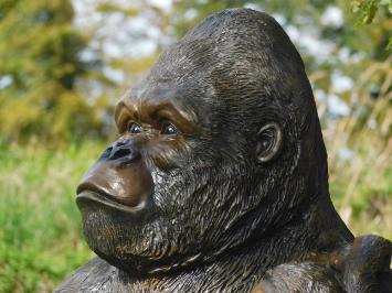 Exclusief beeld Gorilla met babygorilla - XXL - polystone - gedetailleerd