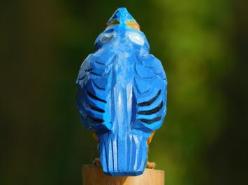 Handgemaakte IJsvogel, vol in Kleur, Hout