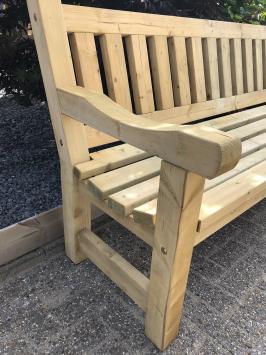 Parkbank hout, geïmpregneerde tuinbank, robuust houten bank