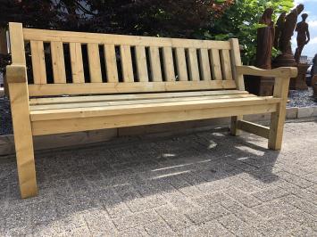 Parkbank hout, geïmpregneerde tuinbank, robuust houten bank