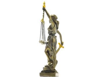 Beeld Justitia - Brons-look - Polystone