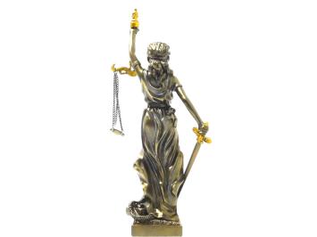 Beeld Justitia - Brons-look - Polystone