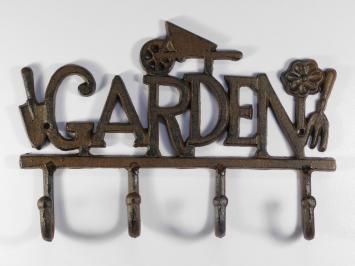 Garderobenständer GARDEN, 4-Haken, Gusseisen Braun