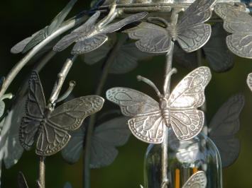 Lantaarn met Vlinders, Metaal, Rond, Inclusief Verlichting