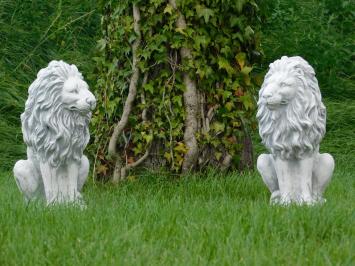 Set Leeuwen van Steen - Links en Rechts - Tuinbeelden