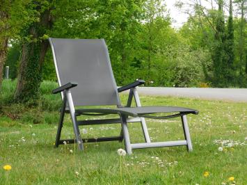 Liegestuhl - Liege lounger - grau