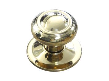 Vaste ronde knop - messing