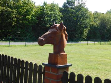 Prachtig fors paardenhoofd gietijzer, onbehandeld