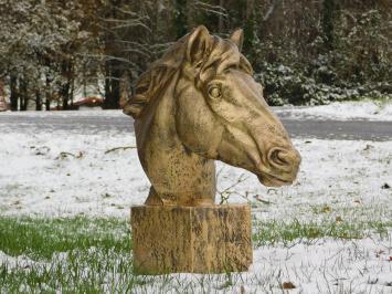 Eenmalig: XL Paardenhoofd van Polystone - Goudkleurig