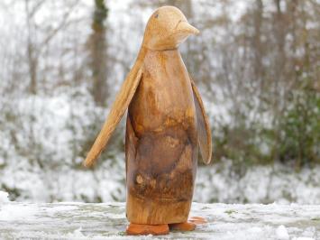 Beeld Pinguïn, Teakhout, Houten Sculptuur