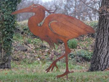 Tuinsteker Reiger - silhouet - rustiek metal