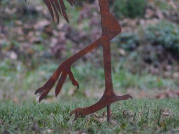 Tuinsteker Reiger - silhouet - rustiek metal