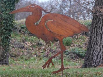 Tuinsteker Reiger - silhouet - rustiek metal