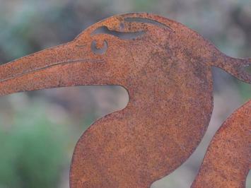 Tuinsteker Reiger - silhouet - rustiek metal