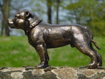 Beeld pitbull, tuinbeeld gietijzer, sculptuur hond, huis en tuin deco