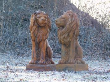 Set leeuwen - links en rechts kijkend - polystone oxid