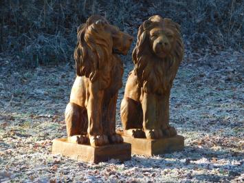 Set leeuwen - links en rechts kijkend - polystone oxid