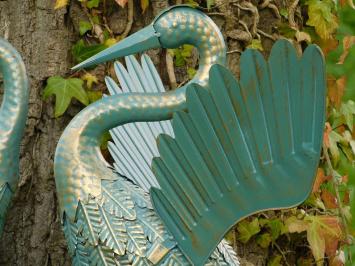 Set Reigers - Turquoise met Goud - Metaal